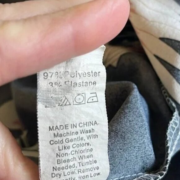 Crane print single pocket ss top pink satin piping - Picture 5 of 5